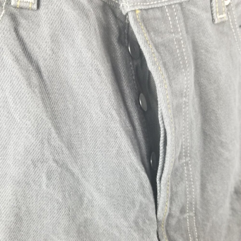 Levi's 501 Men's Straight Leg Corte Recto Gray Button Fly Jeans Sz 34X32 - Picture 4 of 5